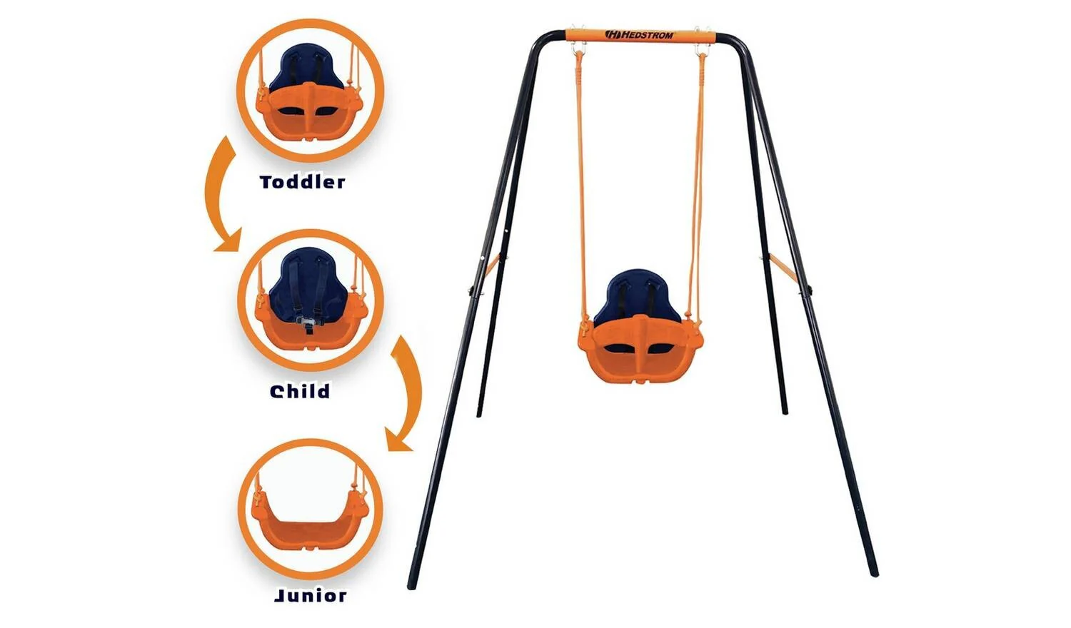 Hedstrom Deluxe 3 in 1 Toddler and Kids Garden Swing With Seat - Image 4