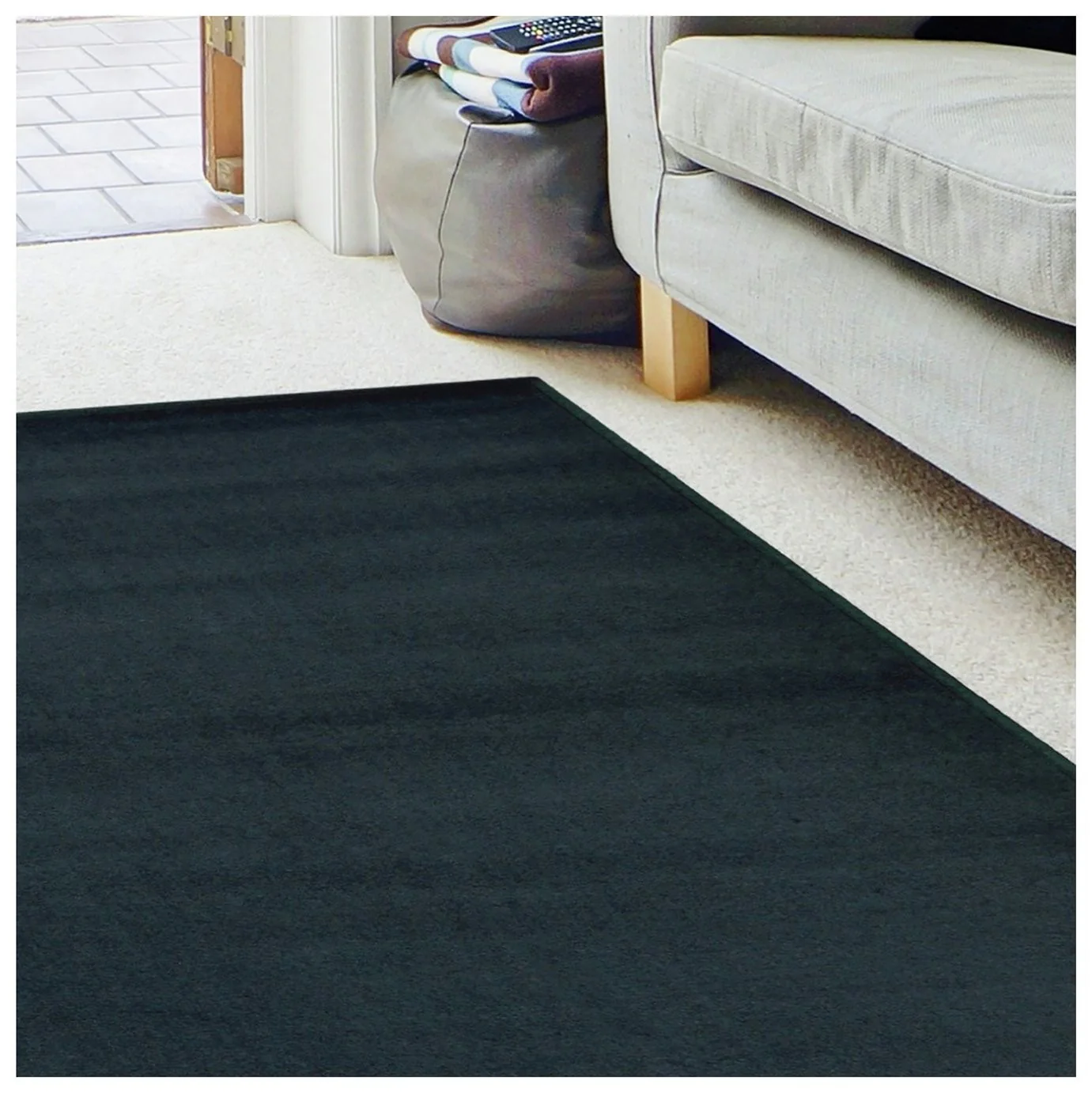 Homemaker Adorn Plain Navy Cut Pile Rug 120x170cm For Small Spaces