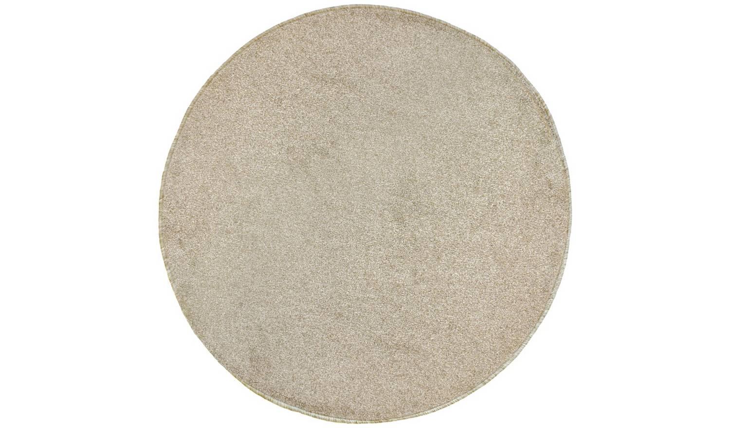 Homemaker Relay Plain Natural Round Rug 133cm Soft Living Room Floor