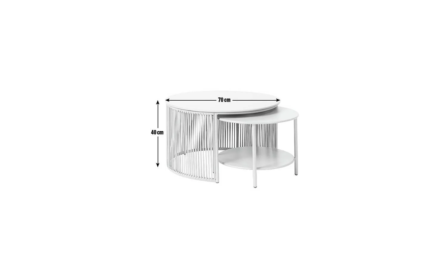 Ipanema Metal Garden Coffee Table Yellow Outdoor Patio Furniture - Image 6