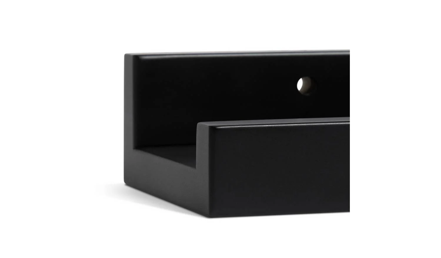 Jak 60cm Picture Rail Black Modern Wall Mounted Display Shelf - Image 5