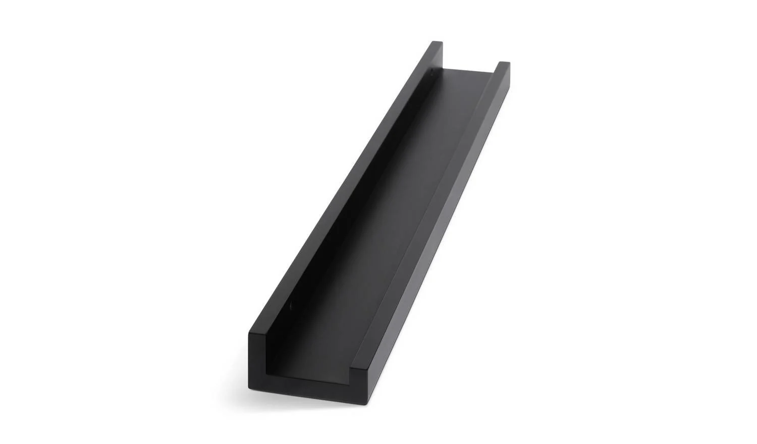 Jak 60cm Picture Rail Black Modern Wall Mounted Display Shelf - Image 6