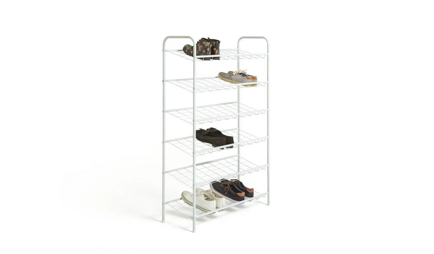 Jorn 6 Tier Shoe Rack White Easy Assembly Durable