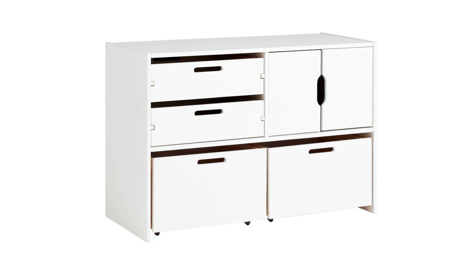 Kids Rico Double Storage Unit White Childrens Bedroom Furniture Organiser
