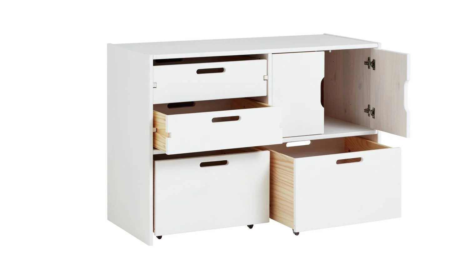 Kids Rico Double Storage Unit White Childrens Bedroom Furniture Organiser - Image 4