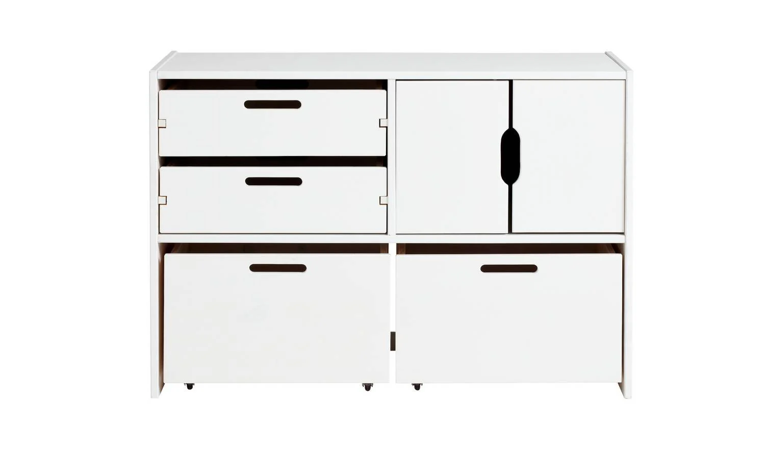 Kids Rico Double Storage Unit White Childrens Bedroom Furniture Organiser - Image 9