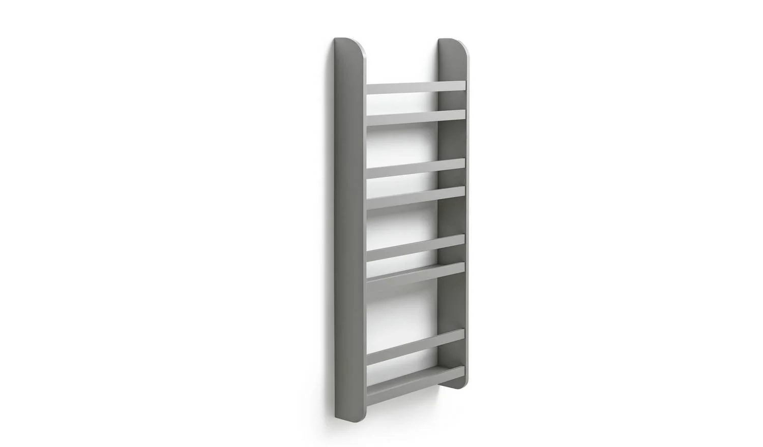 Kids Scandinavia Wall Mounted Bookcase Grey Childrens Bedroom Storage