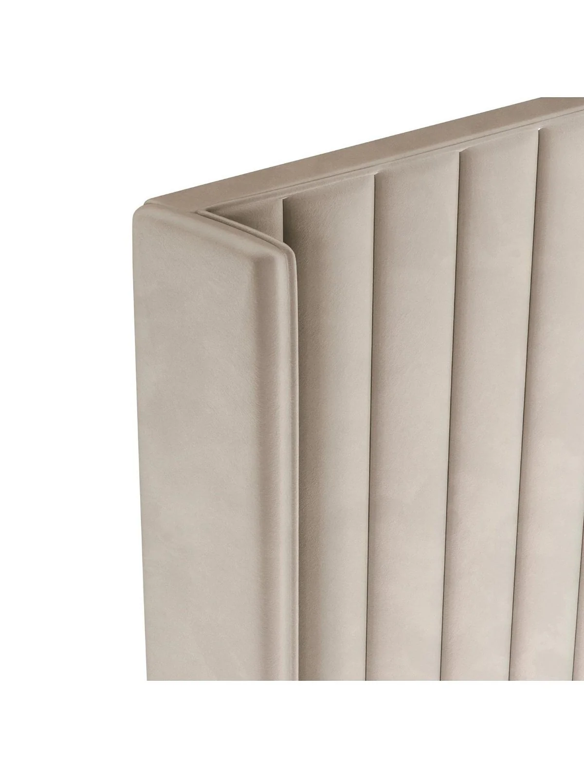 Kingston Velvet King Bed Natural | Wing Headboard | Lift Up Storage - Image 7