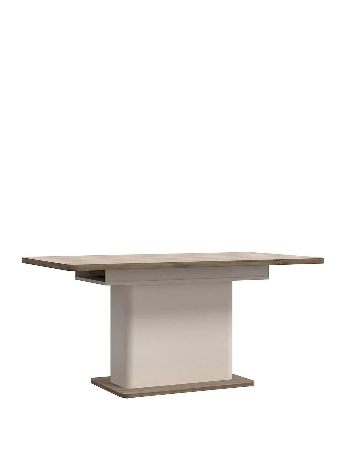 Lacetti 200 cm Extending Dining Table Cream & Oak Spacious Dining Furniture
