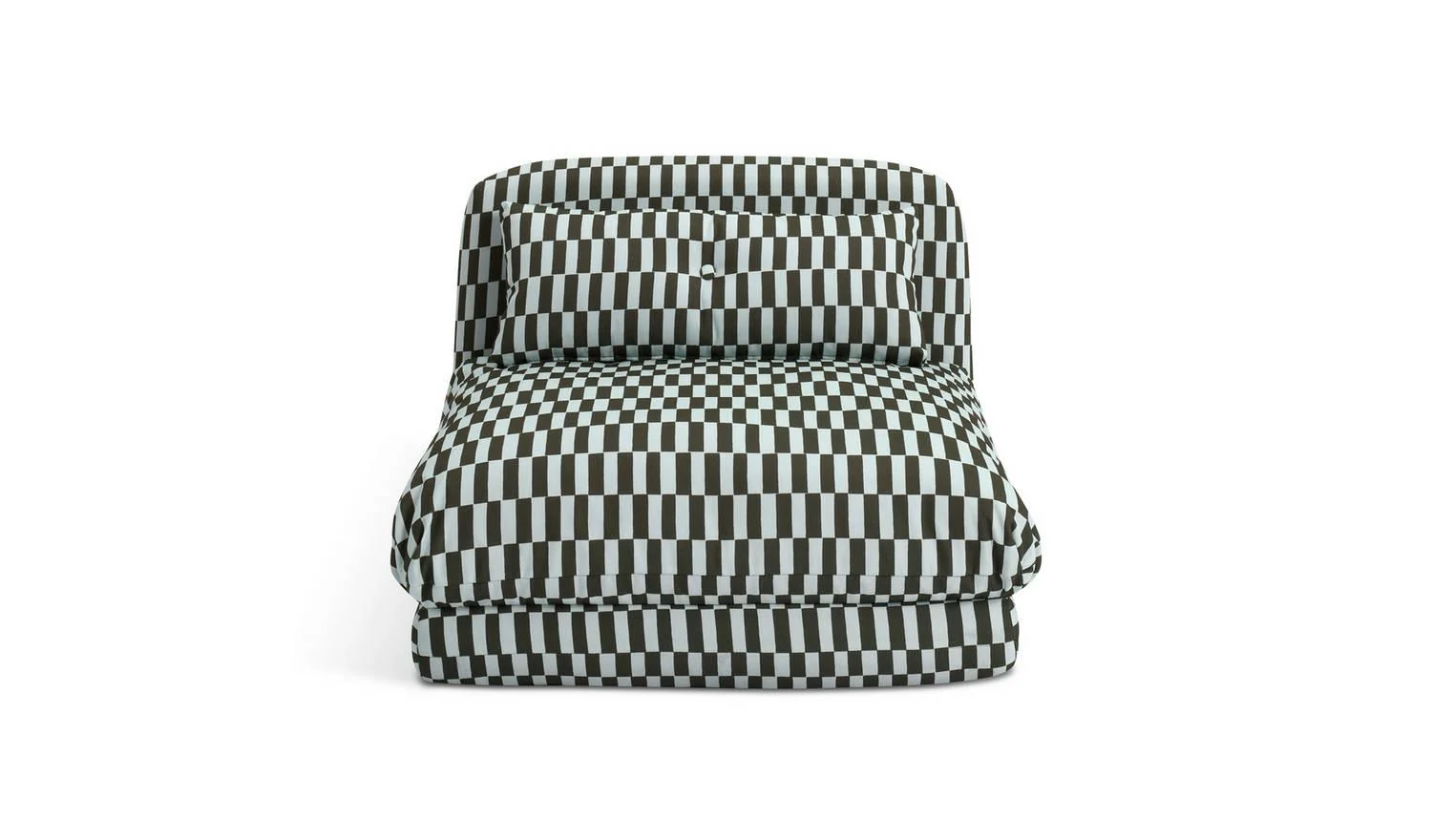 Lexi Single Fabric Chairbed Blue Green Convertible Sofa Guest Bed - Image 2