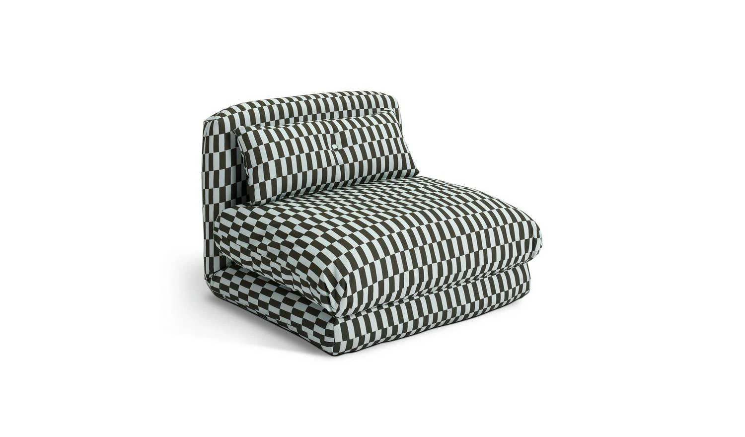 Lexi Single Fabric Chairbed Blue Green Convertible Sofa Guest Bed - Image 4
