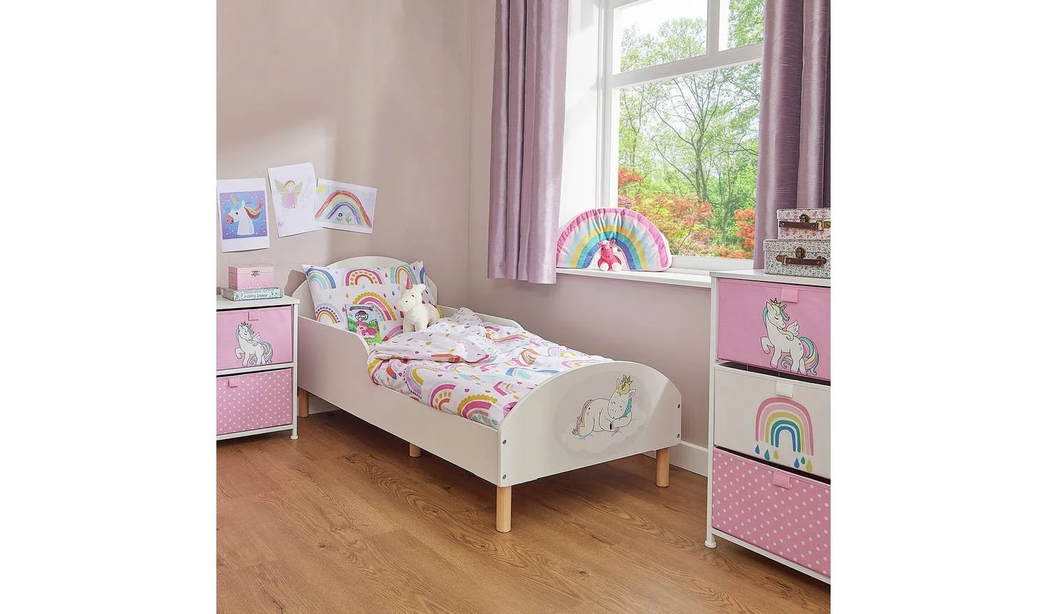 Liberty House Unicorn Toddler Bed White Kids Childrens Bedroom Furniture - Image 3