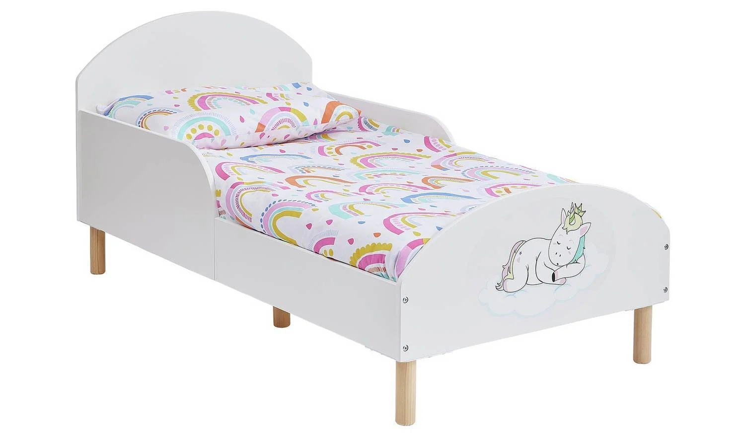 Liberty House Unicorn Toddler Bed White Kids Childrens Bedroom Furniture - Image 4