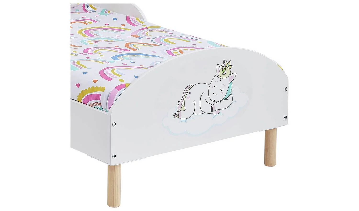 Liberty House Unicorn Toddler Bed White Kids Childrens Bedroom Furniture - Image 7