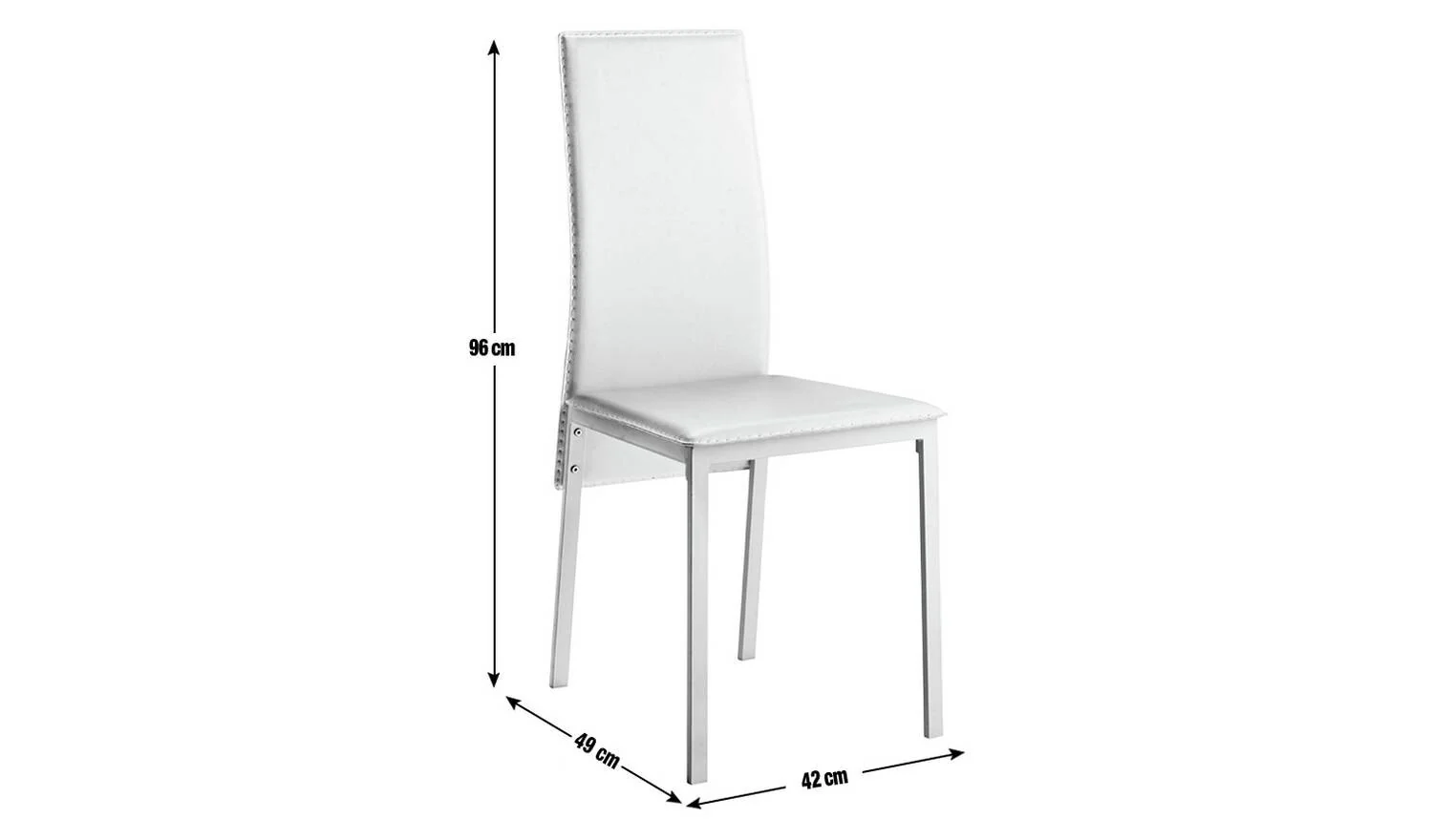Lido White Dining Table & 4 White Chairs Contemporary Design Dining - Image 11