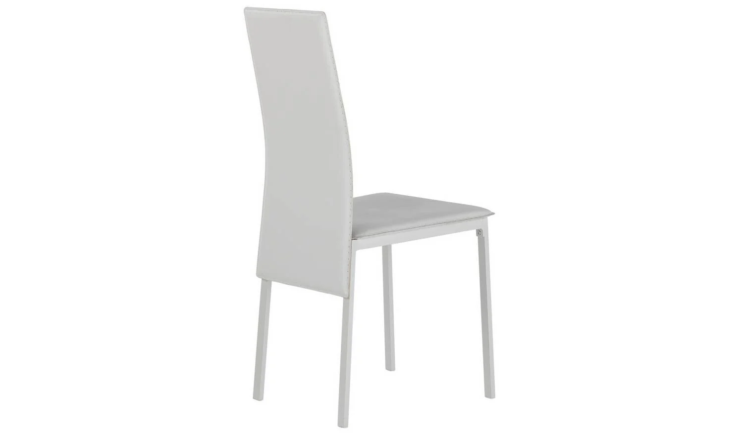 Lido White Dining Table & 4 White Chairs Contemporary Design Dining - Image 8