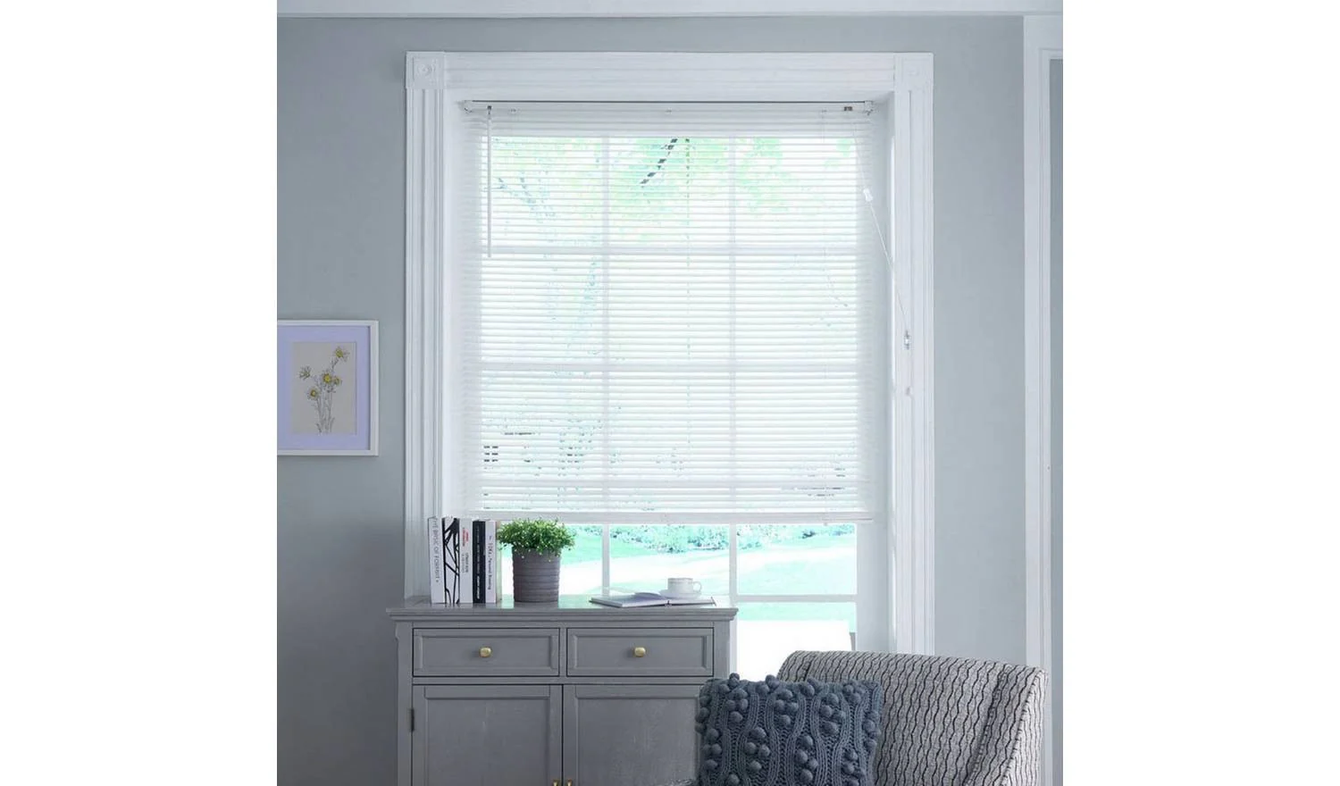 Little Black Book 25mm Basswood White Venetian Blind 70x160cm Privacy
