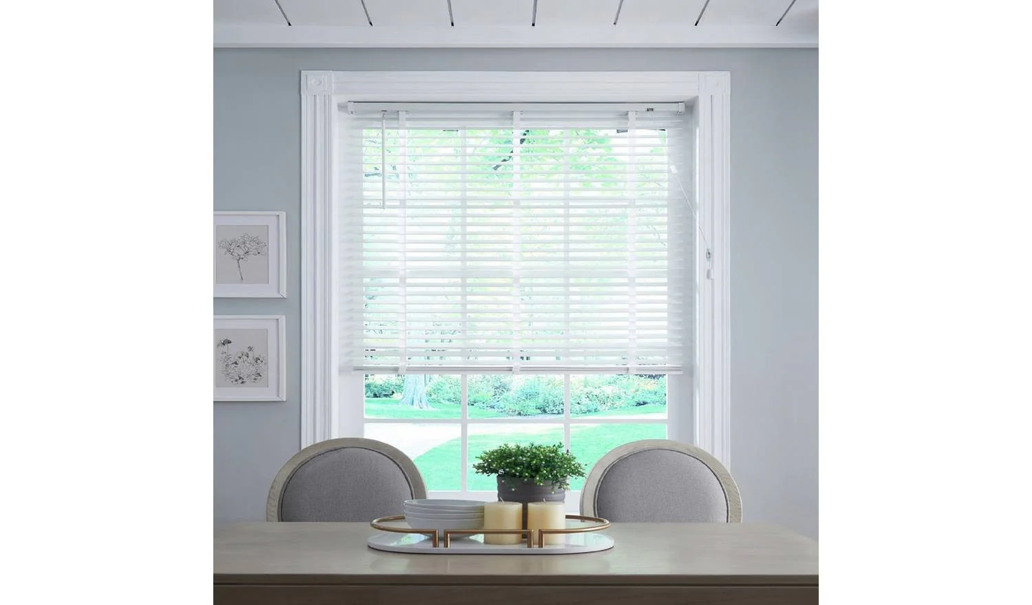 Little Black Book 50mm Basswood White Venetian Blind - 170x160cm