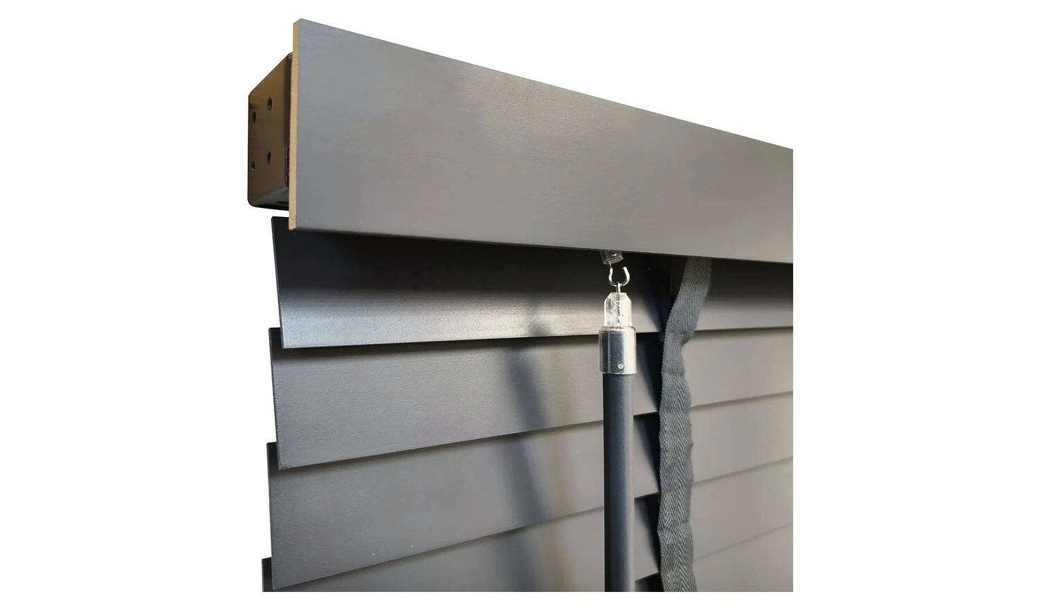 Little Black Book 50mm Venetian Blind Slate Grey 150x160cm Privacy - Image 3