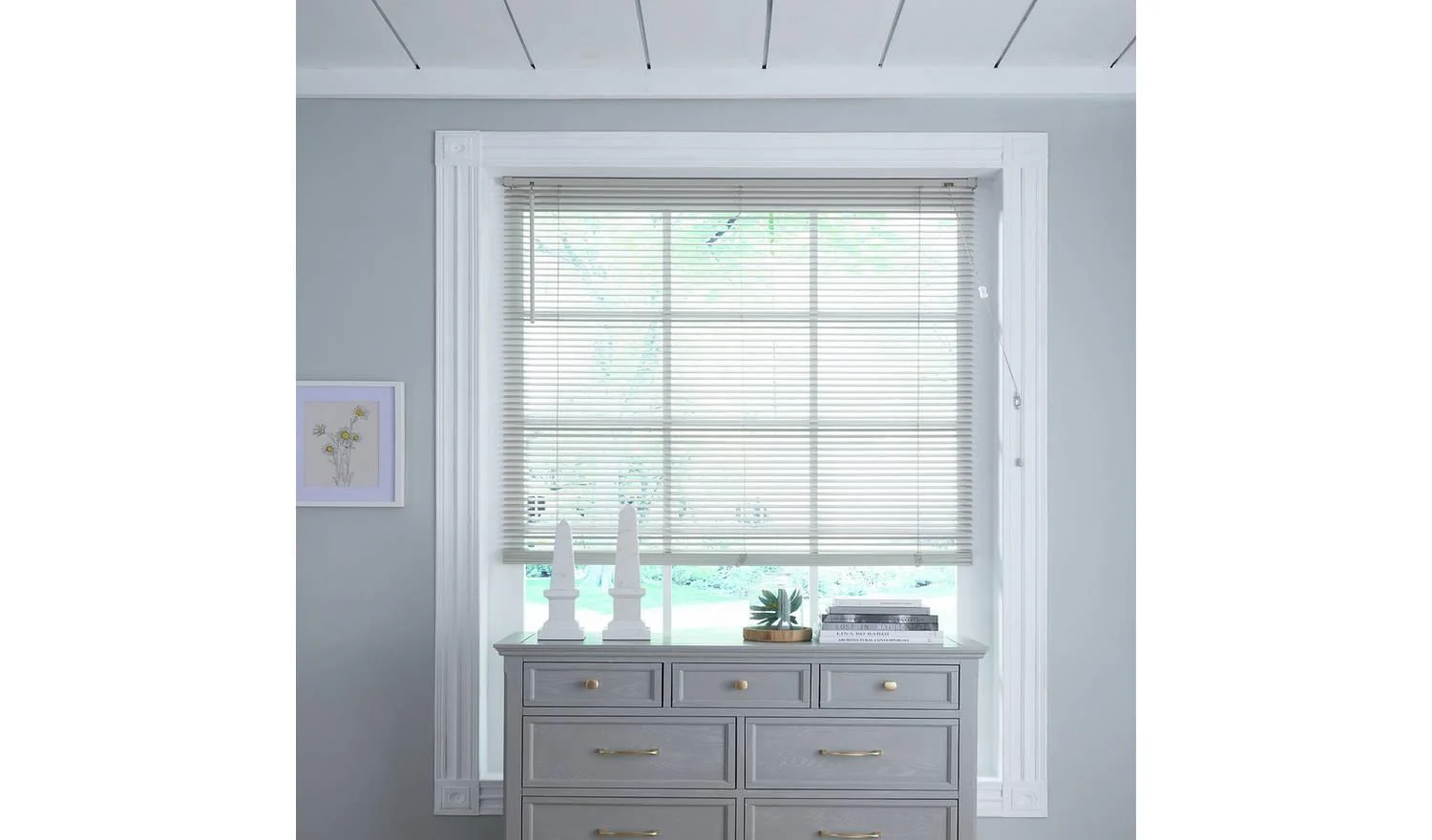 Little Black Book Basswood Grey 25mm Venetian Blind 80x130cm Window Treatment