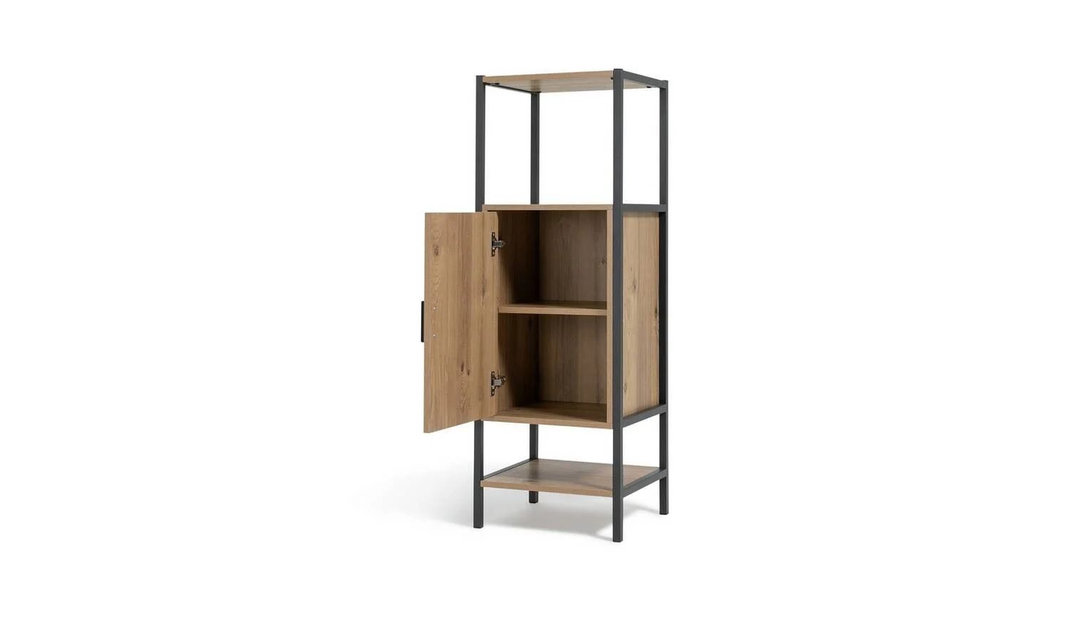 Loft Living 1 Door Cabinet Oak Bathroom Furniture UK - Image 3