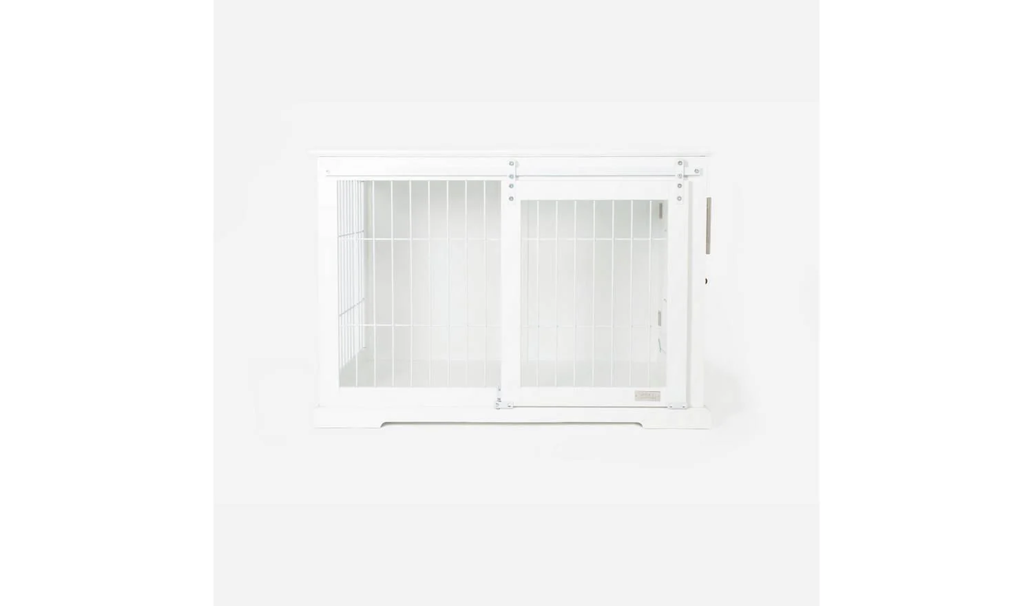 Lords & Labradors Wooden Sliding Door Dog Crate White Large Heavy Duty Cage