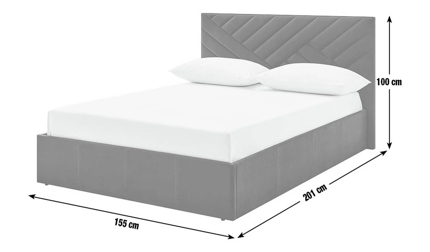 Luca Double End Lift Ottoman Bed Navy Elegant and Comfortable Bedroom Furniture - Image 5