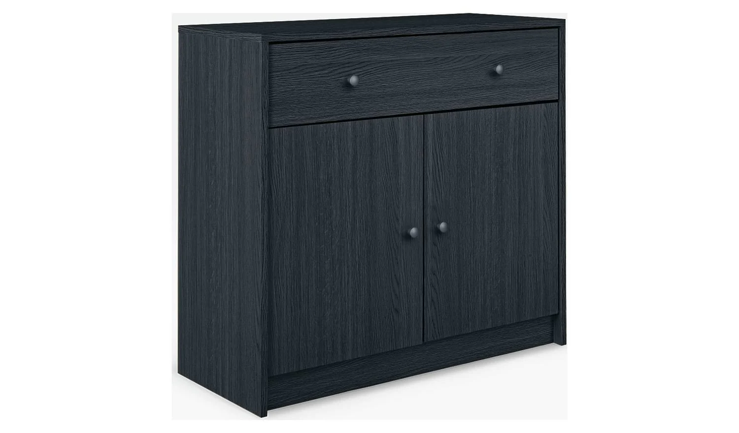 Maine 2 Door 1 Drawer Sideboard Black Storage Cabinet Living Room