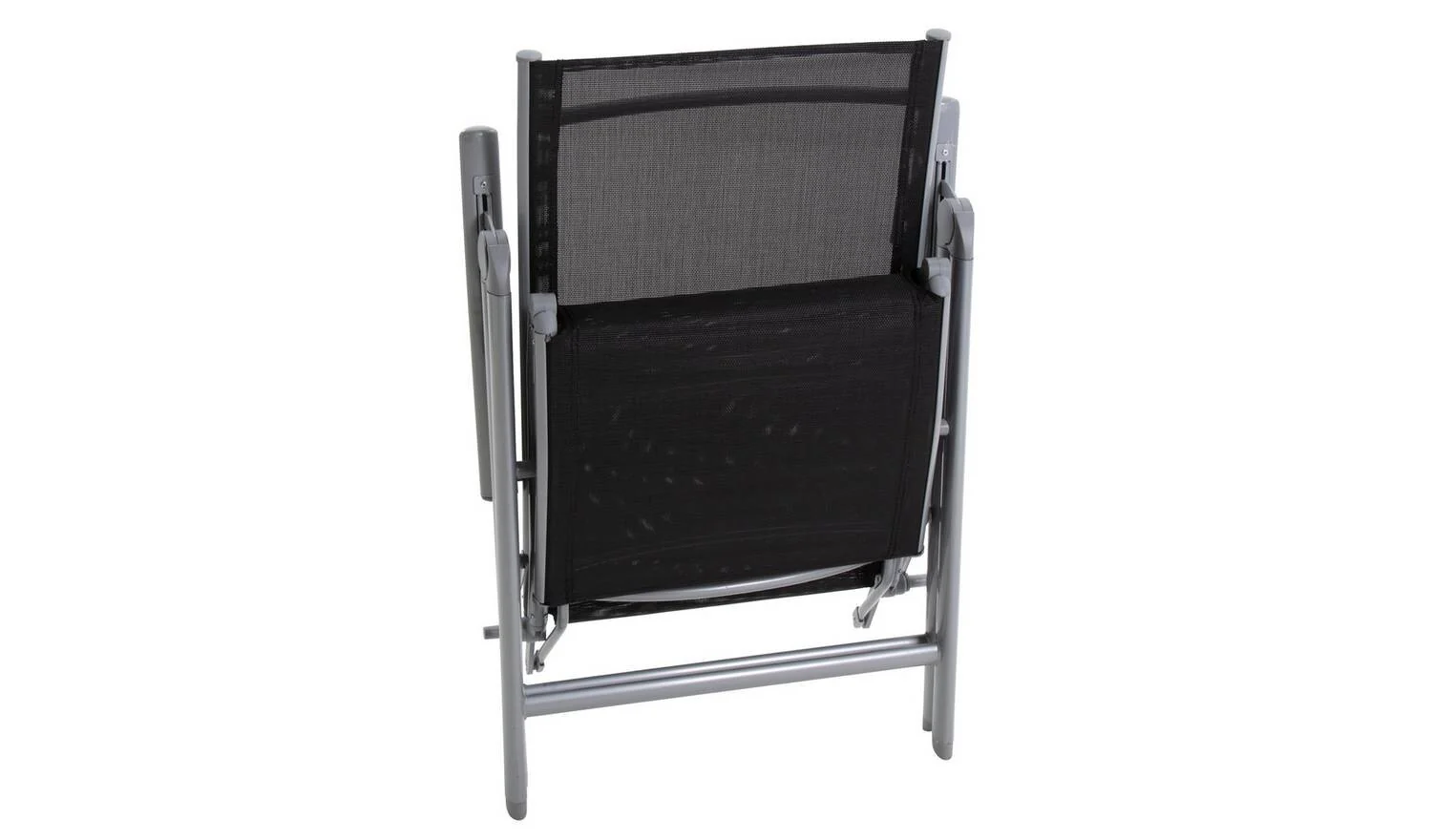 Malibu Folding Recliner Garden Chair Black Outdoor Patio Furniture - Image 7