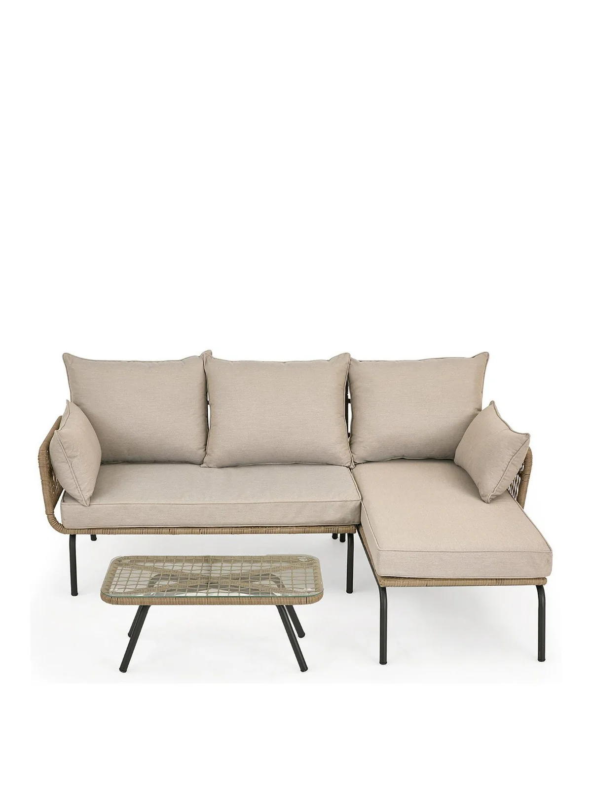 Marbella Corner Chaise & OUTDOOR FURNITURE & LOUNGE & SPACE SAVING DESIGN - Image 2