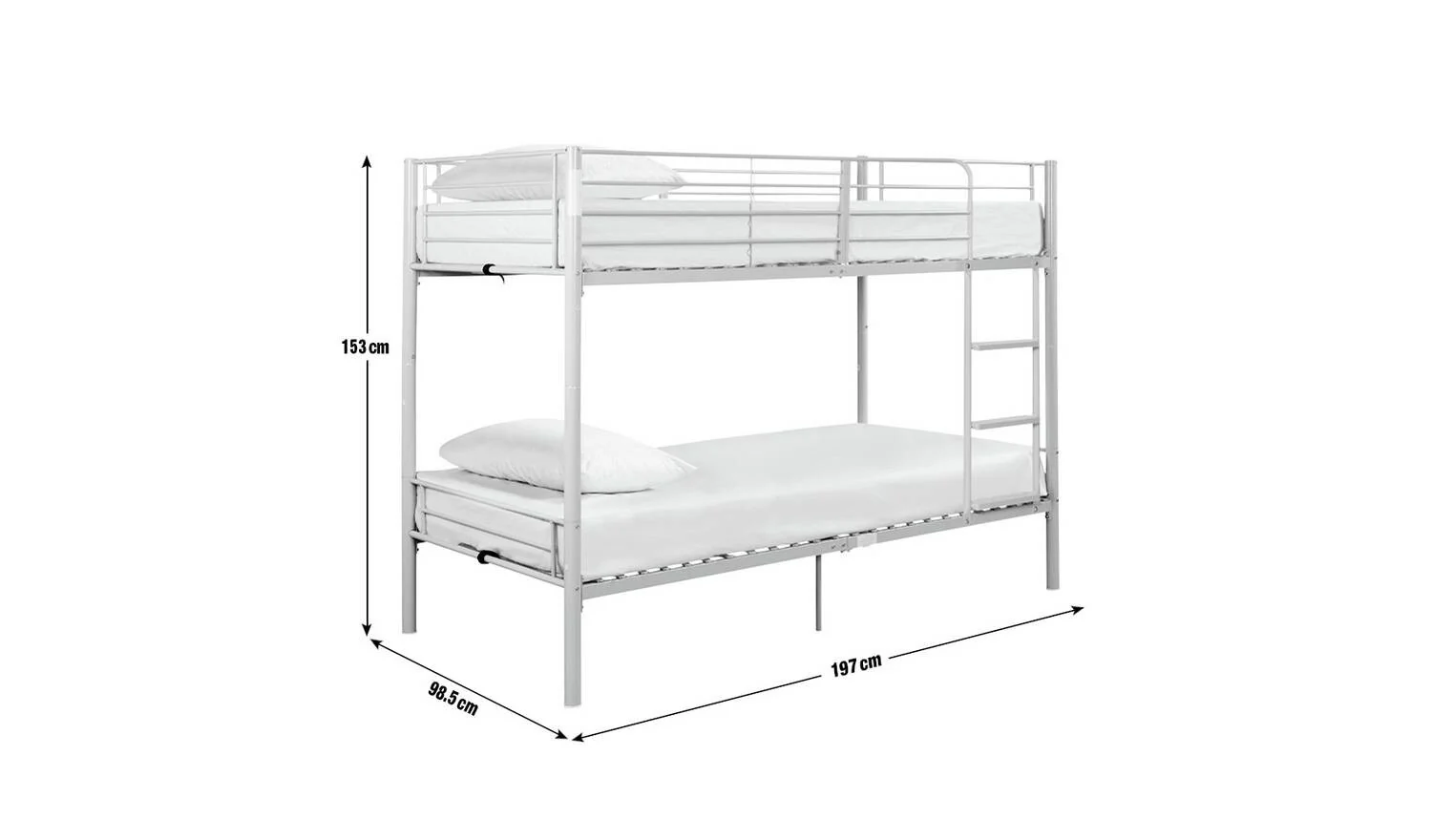 Mason Take Home Today Metal Bunk Bed White Durable Construction - Image 10