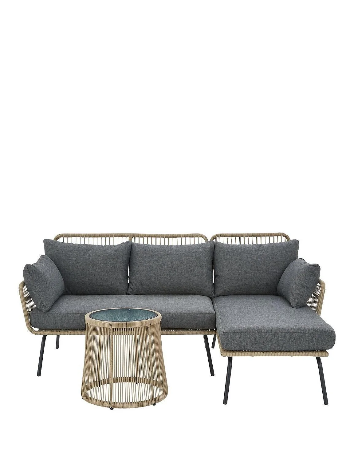Monaco Corner Chaise - Natural Stylish and Comfortable Living Room Seating