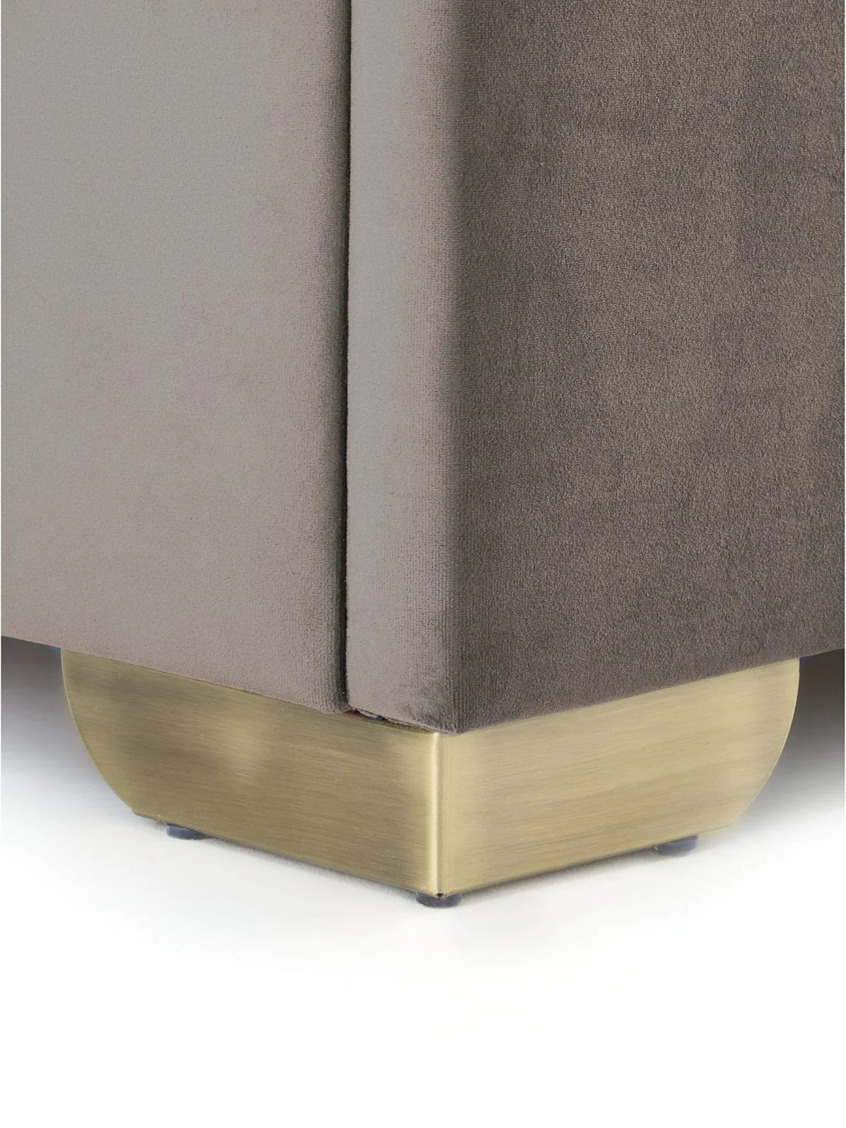 New Dakota Velvet End Lift Up Storage Ottoman Double Bed Grey Free Delivery UK - Image 5
