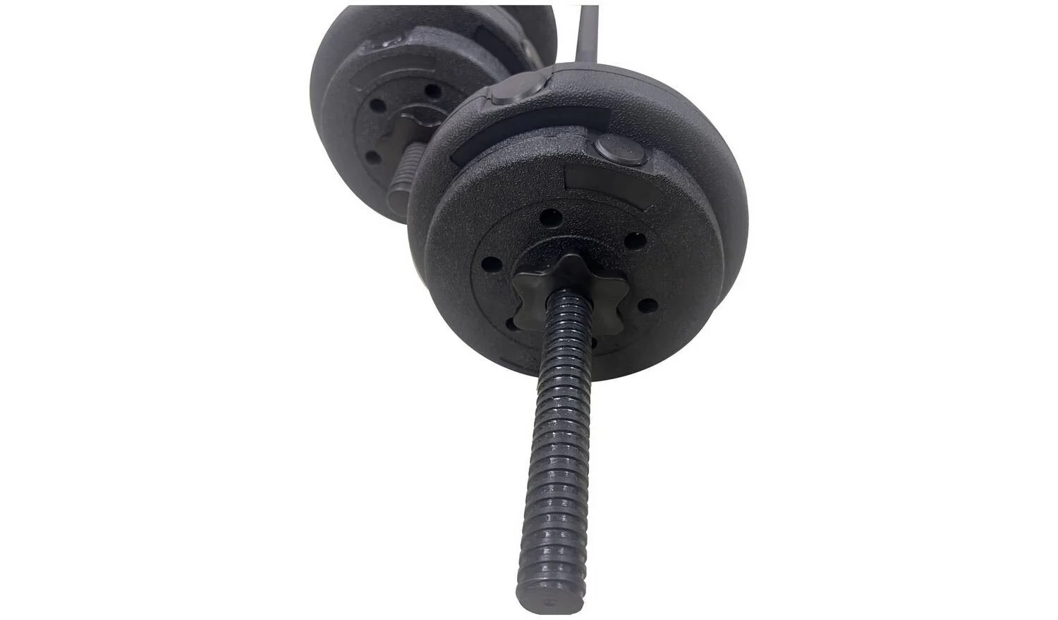 Opti Vinyl Dumbbell and Barbell Set 25kg Home Gym Weight Lifting Fitness - Image 3