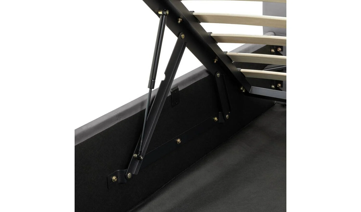 Pandora Small Double End Lift Ottoman Bed Grey Modern Bedroom Storage - Image 5