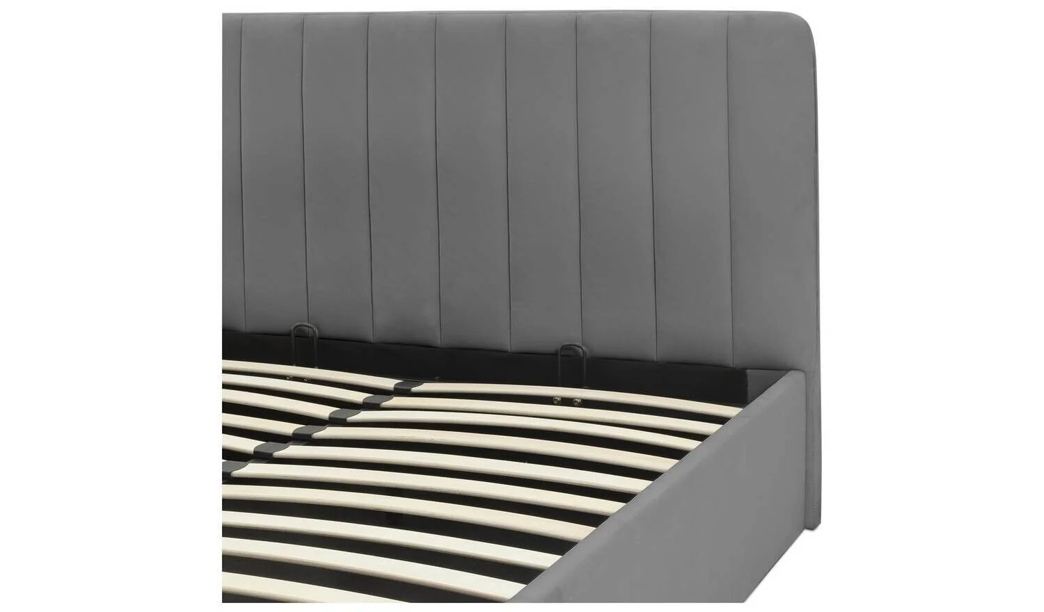 Pandora Small Double End Lift Ottoman Bed Grey Modern Bedroom Storage - Image 6