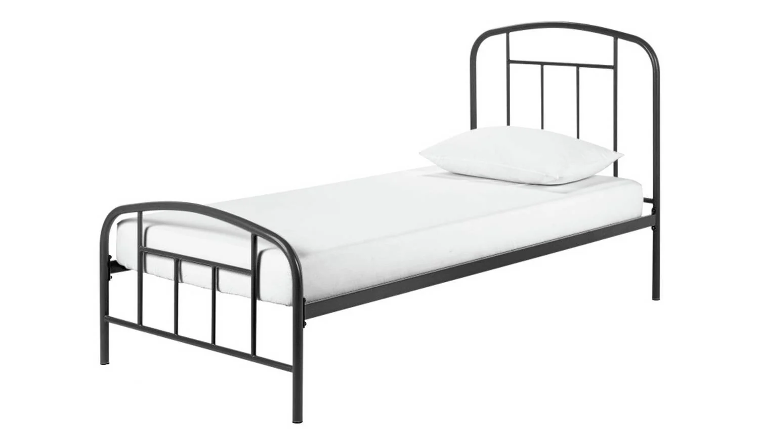 Pippa Single Metal Bed Frame Dark Grey Stylish Bedroom Furniture