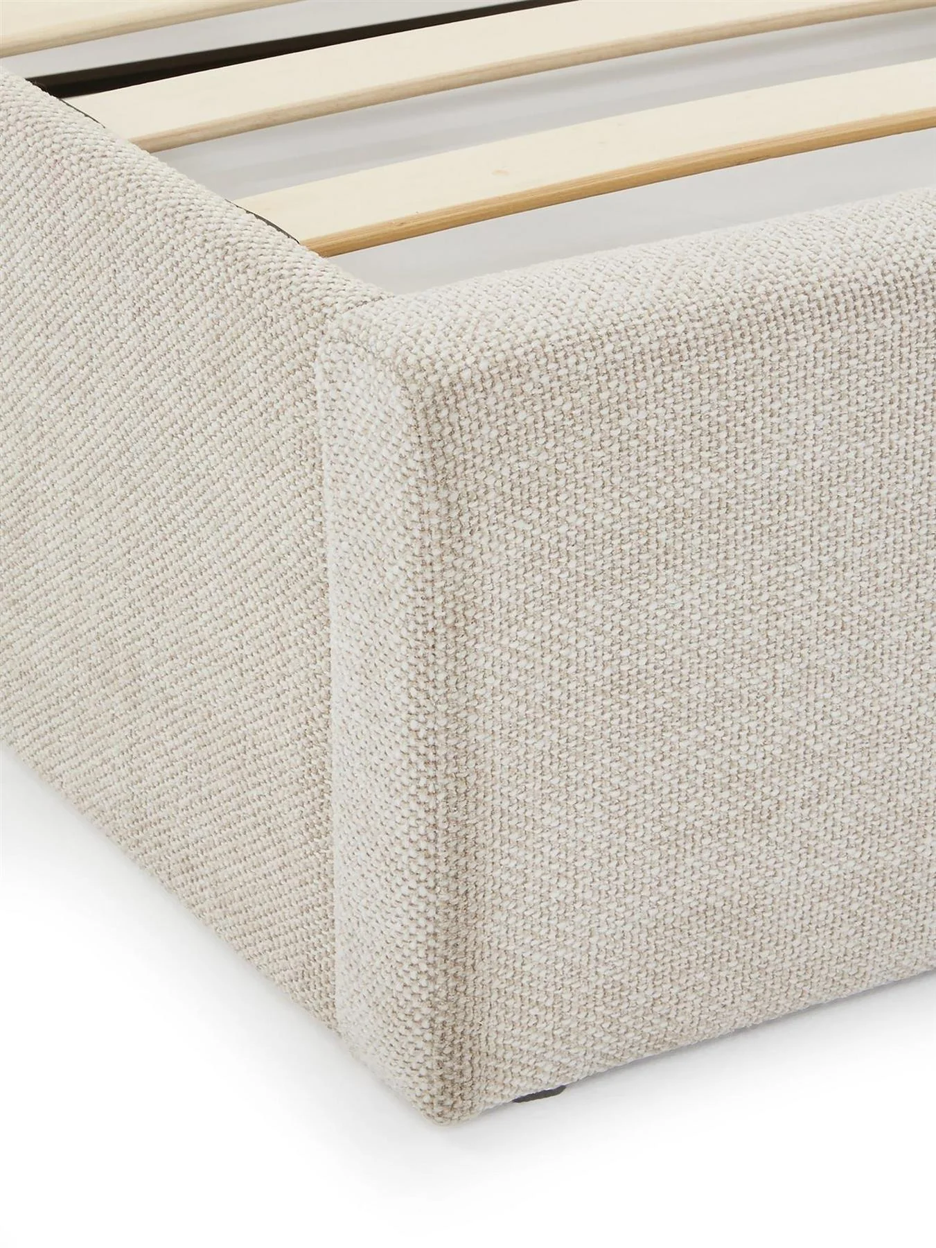 Porto End Lift Up Storage Ottoman Bed Double Natural Underbed Storage UK - Image 6