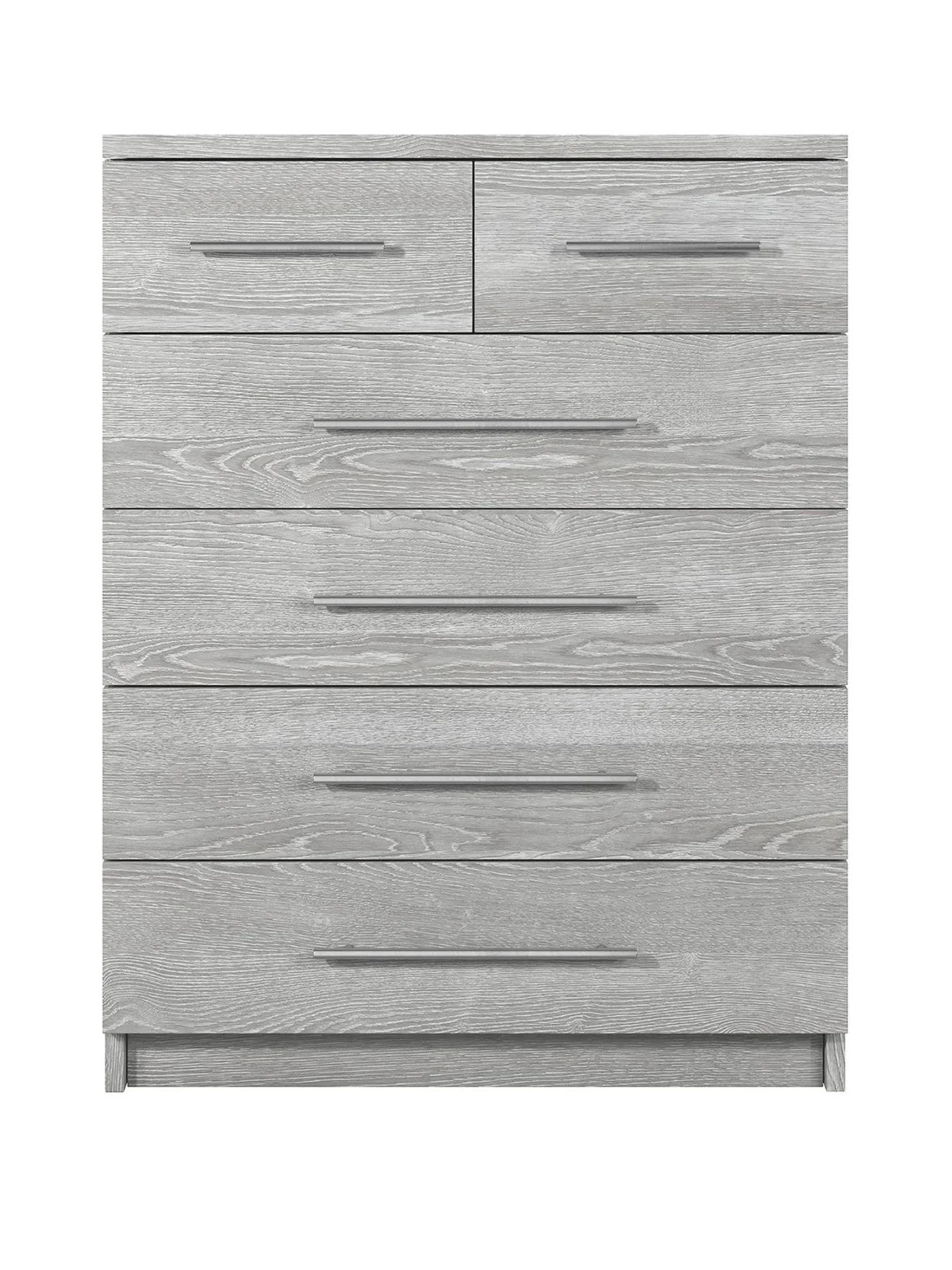 Prague Chest of Drawers 4 Large + 2 Small Grey | Bedroom Storage | Free Delivery - Image 2
