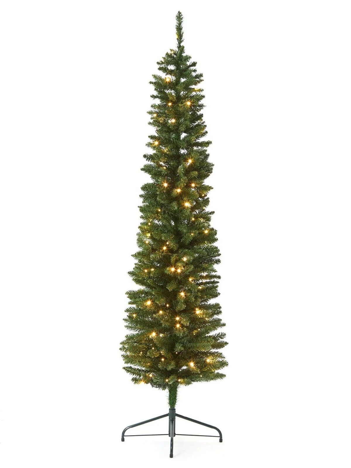 Pre-Lit Pencil Christmas Tree 6ft Green Elegant and Lifelike Holiday Decor - Image 2