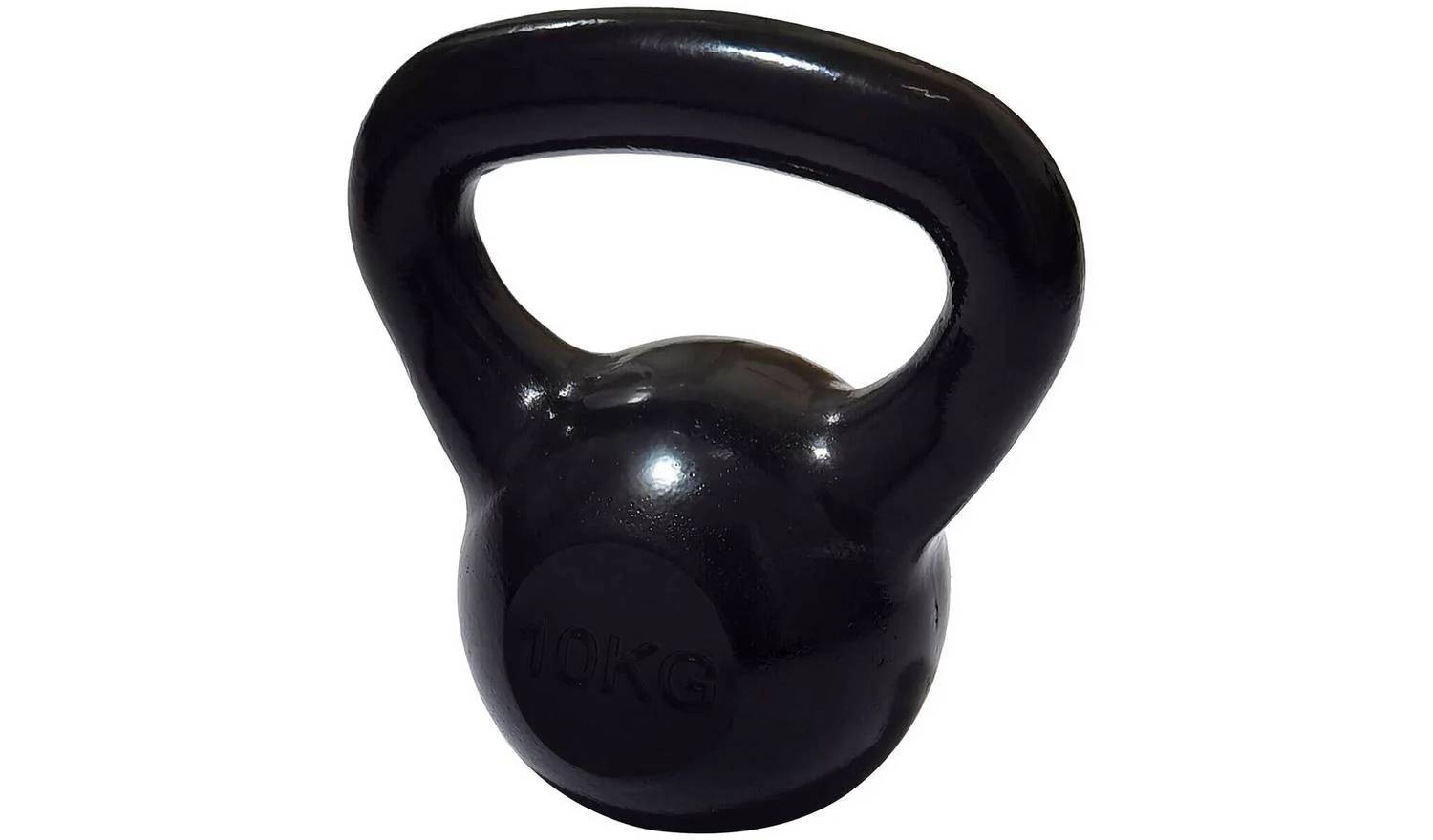 Pro Fitness Cast Iron 10kg Kettlebell Black Home Gym Strength Training