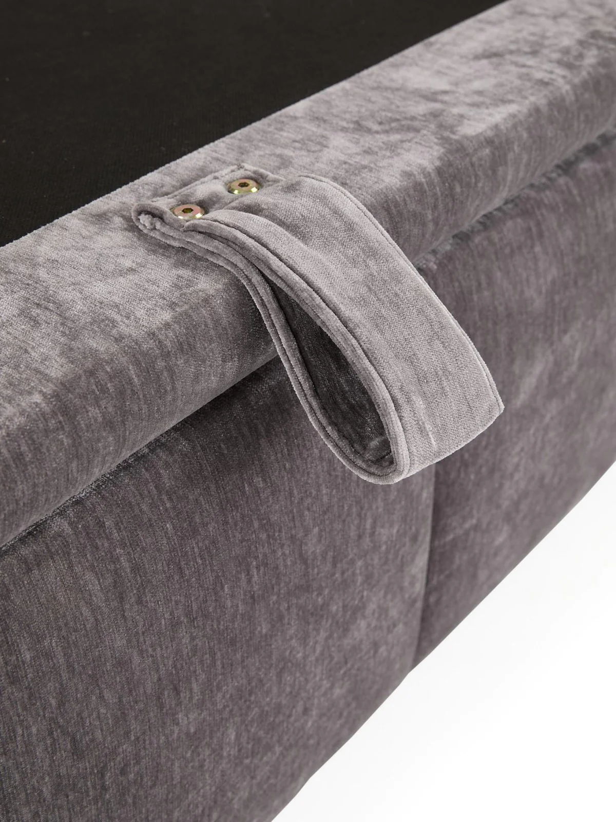 Remy End Lift Up Storage Ottoman Double Bed Grey Fabric Bedroom Furniture UK - Image 5