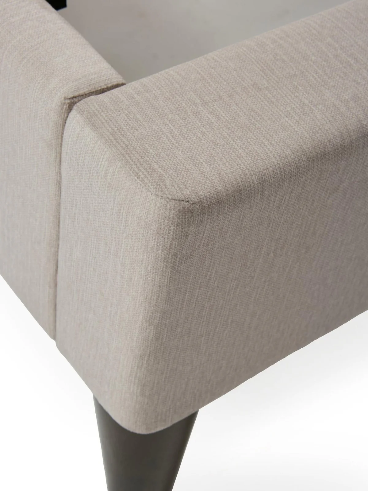 Rene Bed King Size in Natural Fabric | Art Deco Inspired Upholstered Headboard - Image 7