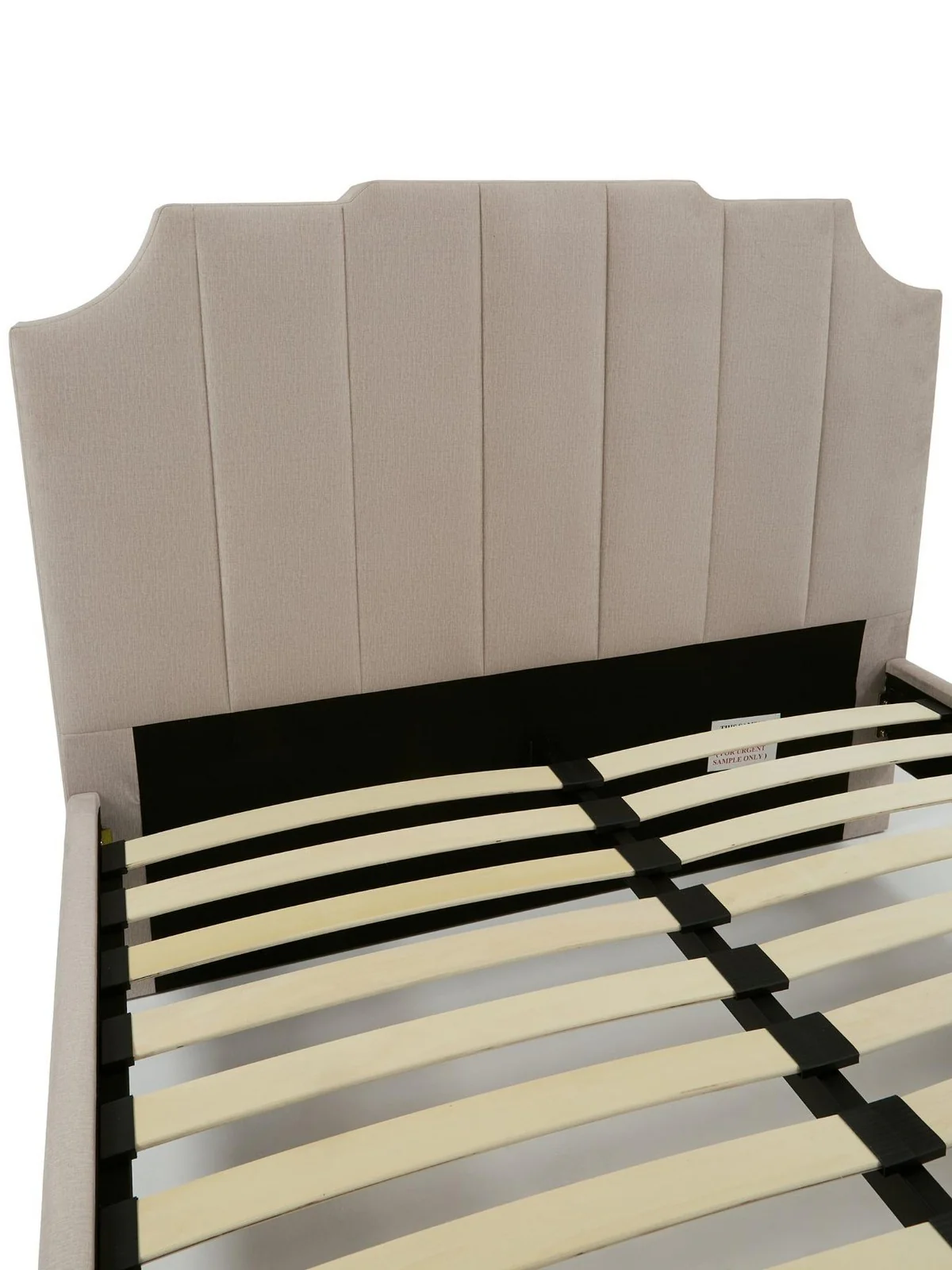Rene Double Bed Natural Wooden Frame High Headboard Bedroom Furniture UK - Image 5