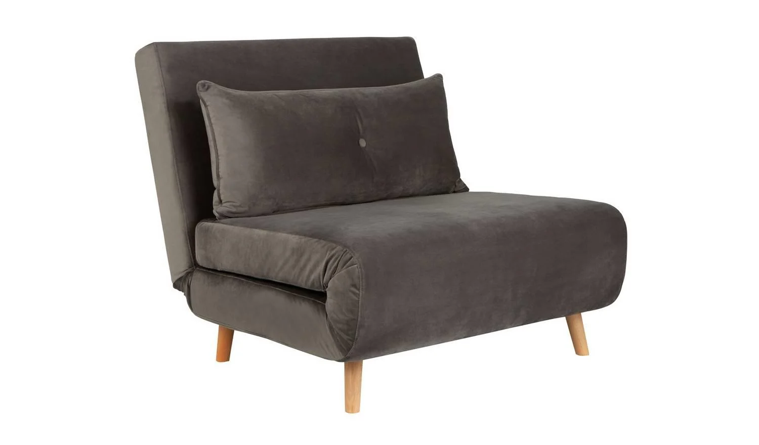 Roma Velvet Fabric Chairbed Charcoal Modern Comfortable Lounge