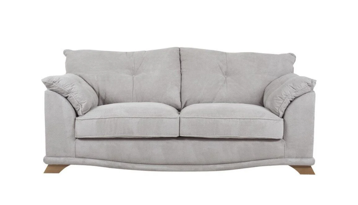 Sammy Grey 3 Seater Sofa Modern Fabric Living Room Furniture Comfort