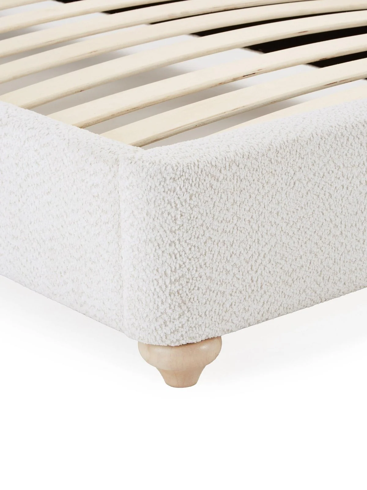 Shelly Boucle Kids Single Bed Natural | Soft Headboard | Sprung Slats - Image 6