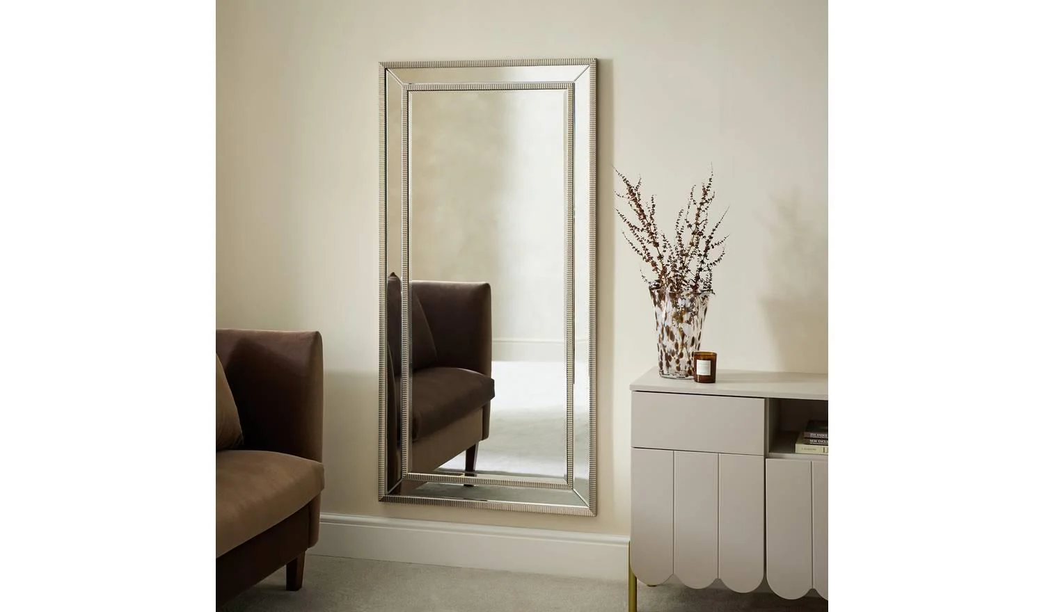 Silver Wall Mirror 150x75cm Fast Delivery UK Modern Home Accessory