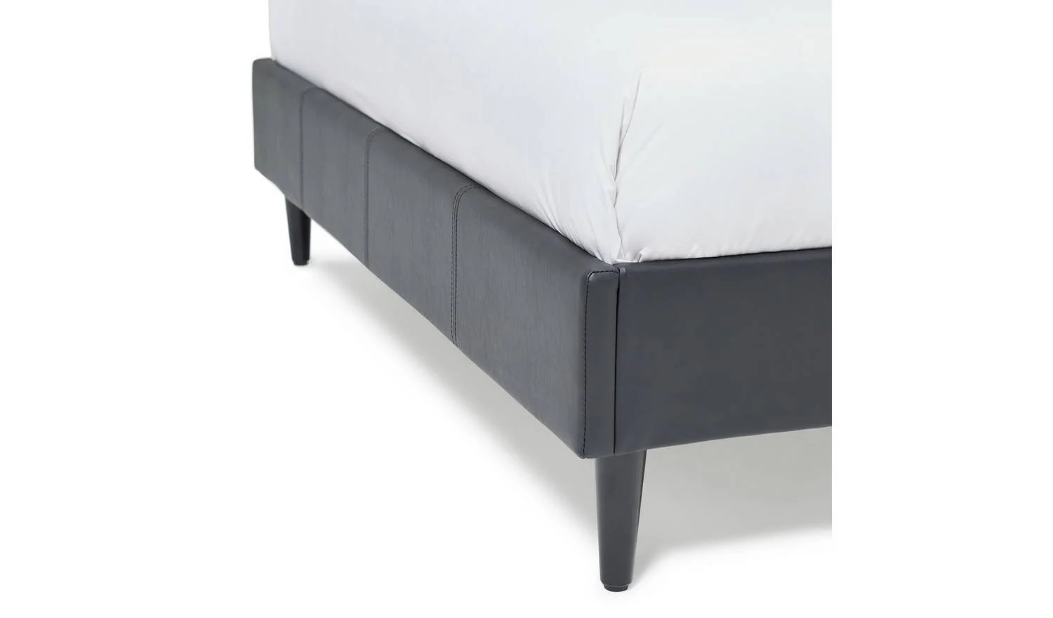 Skylar Double Bed Frame Black Modern Bedroom Furniture With Headboard - Image 5