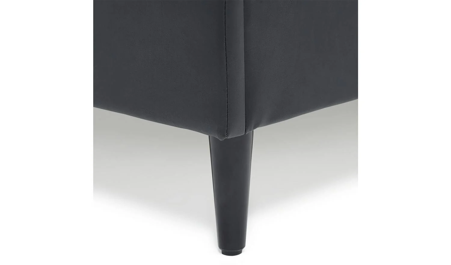 Skylar Double Bed Frame Black Modern Bedroom Furniture With Headboard - Image 8